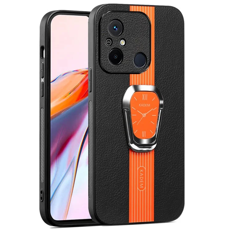 KADEM For Xiaomi Redmi 12C 4G Case Slim-Fit PU Leather+TPU+Acrylic Cell Phone Protector