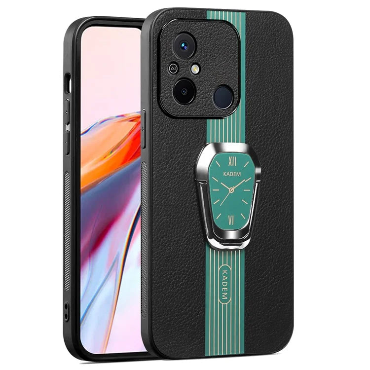 KADEM For Xiaomi Redmi 12C 4G Case Slim-Fit PU Leather+TPU+Acrylic Cell Phone Protector
