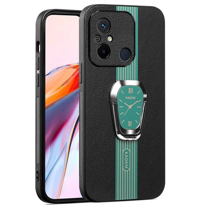 KADEM For Xiaomi Redmi 12C 4G Case Slim-Fit PU Leather+TPU+Acrylic Cell Phone Protector