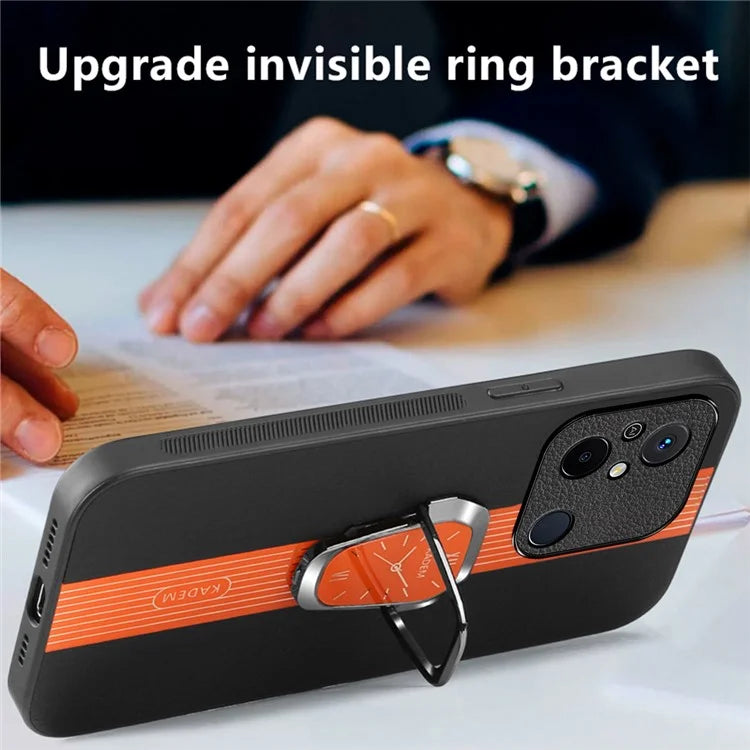 KADEM For Xiaomi Redmi 12C 4G Case Slim-Fit PU Leather+TPU+Acrylic Cell Phone Protector