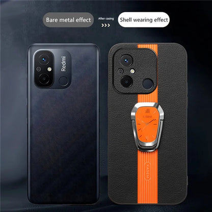 KADEM For Xiaomi Redmi 12C 4G Case Slim-Fit PU Leather+TPU+Acrylic Cell Phone Protector