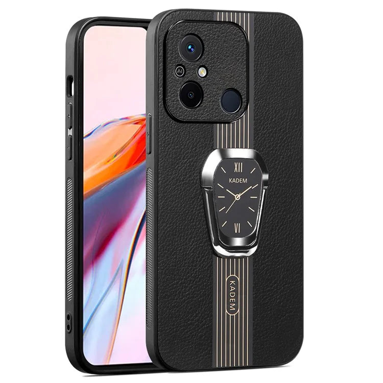KADEM For Xiaomi Redmi 12C 4G Case Slim-Fit PU Leather+TPU+Acrylic Cell Phone Protector