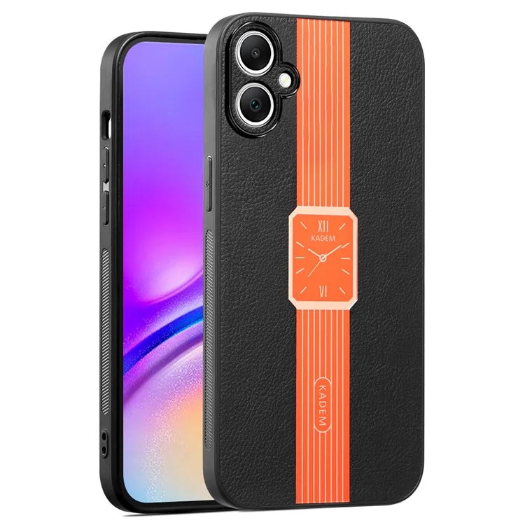 KADEM For Samsung Galaxy A05 4G Case Leather Coated TPU+Acrylic Electroplated Phone Cover