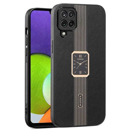KADEM For Samsung Galaxy A22 4G (EU Version) Case PU Leather+TPU+Acrylic Anti-drop Cover