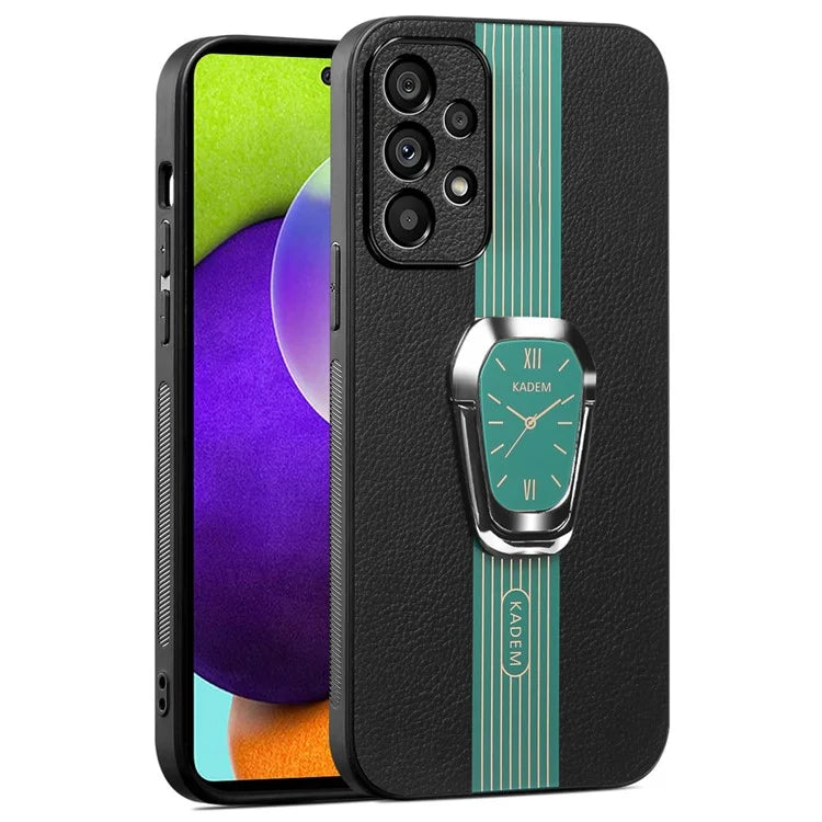 KADEM For Samsung Galaxy A52 4G / A52 5G / A52s 5G Kickstand Case Electroplating PU+TPU+Acrylic Phone Cover