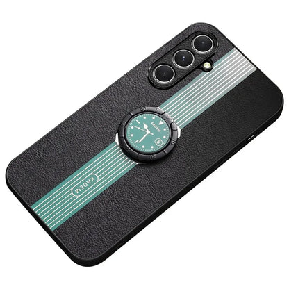 KADEM For Samsung Galaxy A15 5G Kickstand Case Electroplating PU+TPU+Acrylic Phone Protector