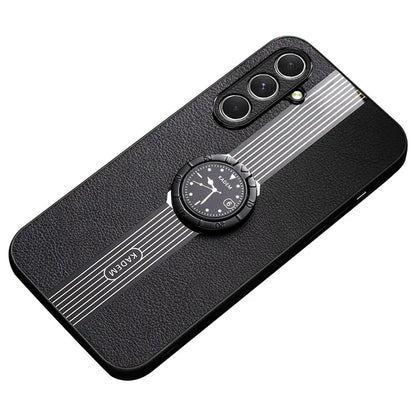 KADEM For Samsung Galaxy A15 5G Kickstand Case Electroplating PU+TPU+Acrylic Phone Protector