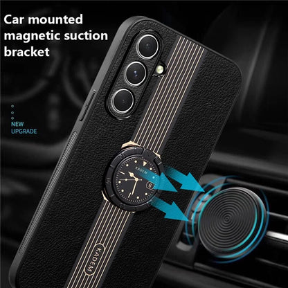 KADEM For Samsung Galaxy A15 5G Kickstand Case Electroplating PU+TPU+Acrylic Phone Protector