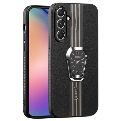 KADEM For Samsung Galaxy A54 5G Case PU+TPU+Acrylic Electroplating Phone Cover with Folding Kickstand