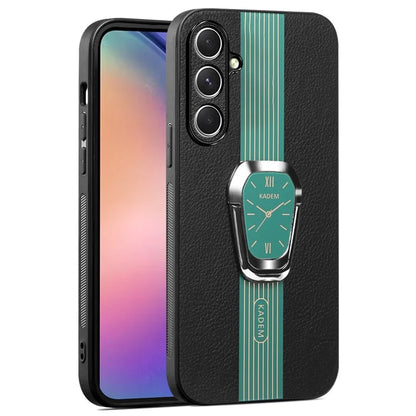KADEM For Samsung Galaxy A54 5G Case PU+TPU+Acrylic Electroplating Phone Cover with Folding Kickstand