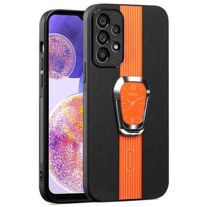 KADEM For Samsung Galaxy A23 5G (Global Version) / A23 4G Case PU+TPU+Acrylic Electroplating Phone Cover with Folding Kickstand