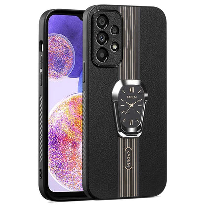 KADEM For Samsung Galaxy A23 5G (Global Version) / A23 4G Case PU+TPU+Acrylic Electroplating Phone Cover with Folding Kickstand