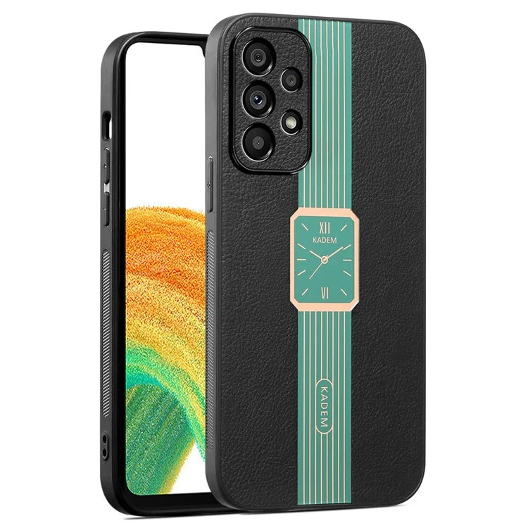 KADEM For Samsung Galaxy A33 5G Case PU Leather+TPU+Acrylic Electroplating Cover