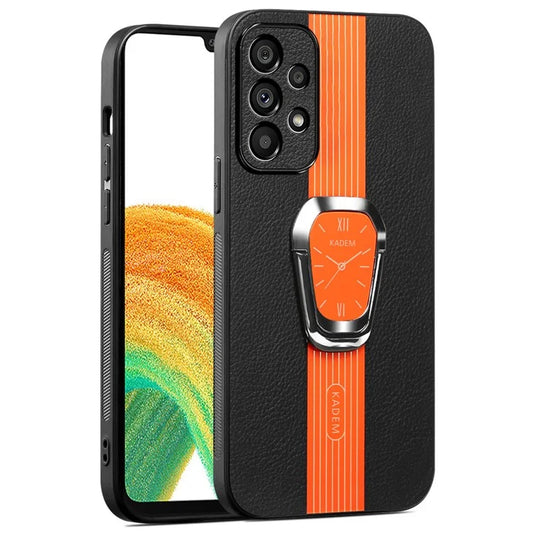 KADEM For Samsung Galaxy A33 5G Kickstand Case Electroplating PU+TPU+Acrylic Phone Shell