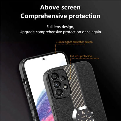 KADEM For Samsung Galaxy A33 5G Kickstand Case Electroplating PU+TPU+Acrylic Phone Shell
