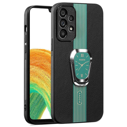 KADEM For Samsung Galaxy A33 5G Kickstand Case Electroplating PU+TPU+Acrylic Phone Shell