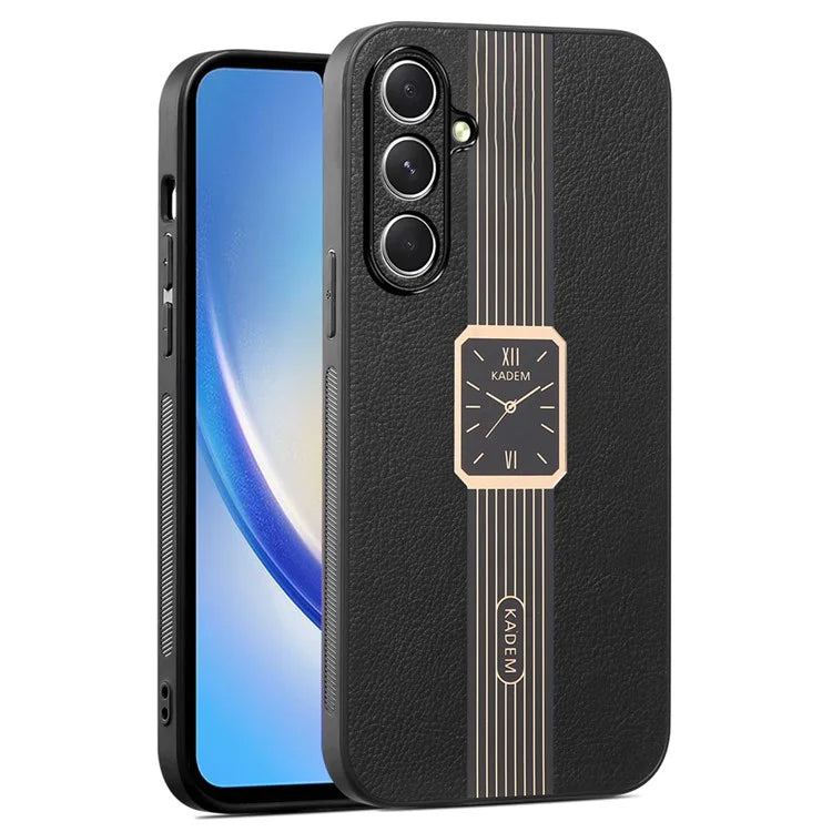 KADEM For Samsung Galaxy A34 5G Case Electroplated Watch Pattern Cellphone Cover