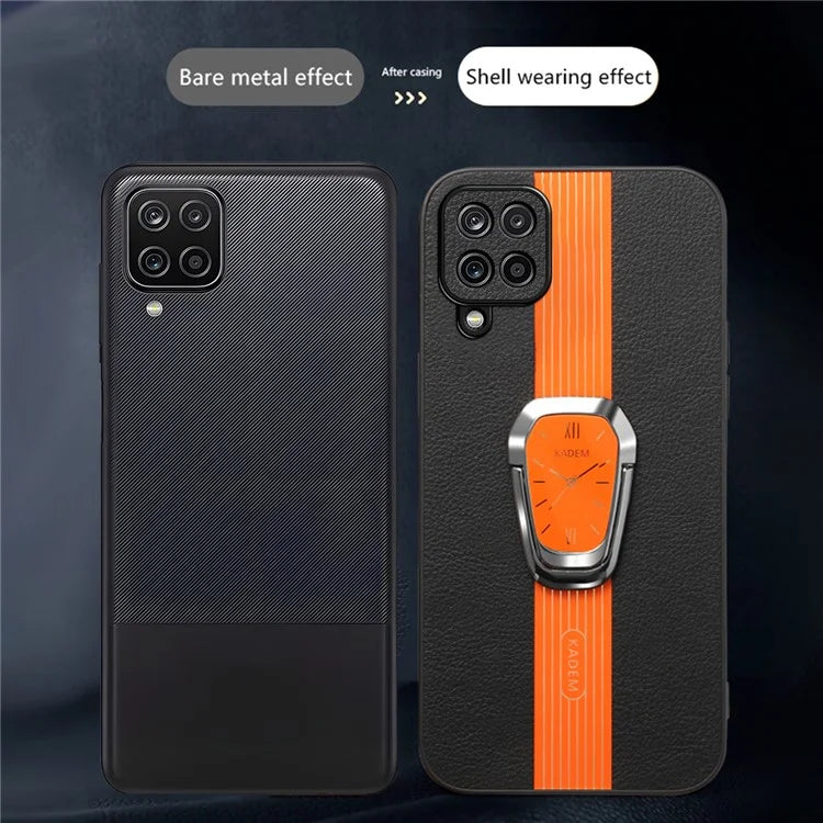 KADEM For Samsung Galaxy A42 5G / M42 5G Case PU Leather+TPU+Acrylic Kickstand Mobile Phone Cover