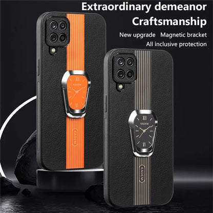KADEM For Samsung Galaxy A42 5G / M42 5G Case PU Leather+TPU+Acrylic Kickstand Mobile Phone Cover