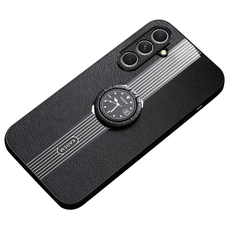 KADEM For Samsung Galaxy S24 Case Watch Pattern Ring Kickstand Anti-drop Phone Cover