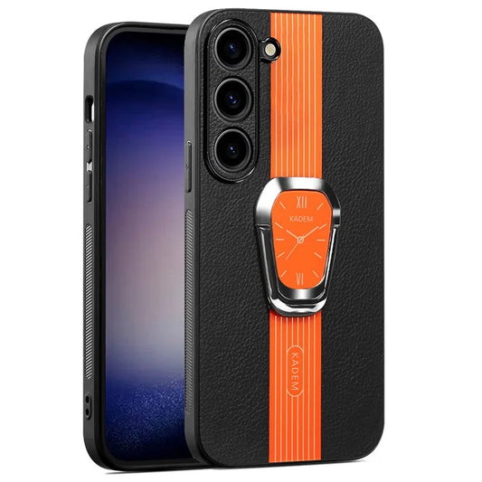 KADEM For Samsung Galaxy S23+ Case PU Leather+TPU+Acrylic Scratch Resistant Phone Cover
