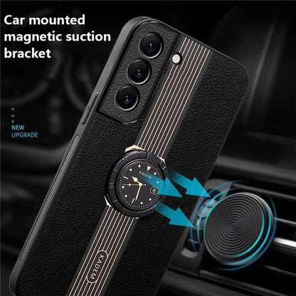 KADEM For Samsung Galaxy S22 5G Phone Case Slim-Fit Ring Kickstand Protective Cover