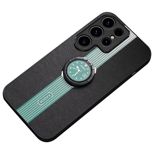 KADEM For Samsung Galaxy S22 Ultra 5G Case Electroplating Anti-fall Kickstand Phone Protector