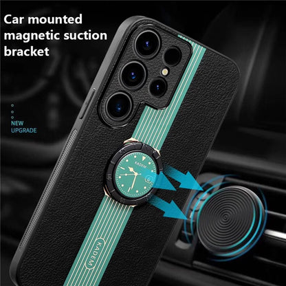 KADEM For Samsung Galaxy S22 Ultra 5G Case Electroplating Anti-fall Kickstand Phone Protector