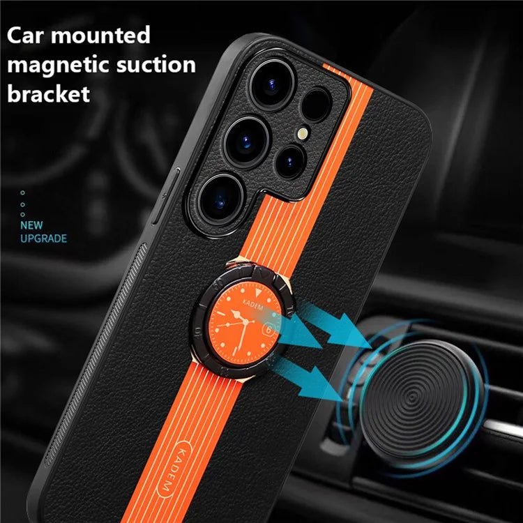 KADEM For Samsung Galaxy S22 Ultra 5G Case Electroplating Anti-fall Kickstand Phone Protector