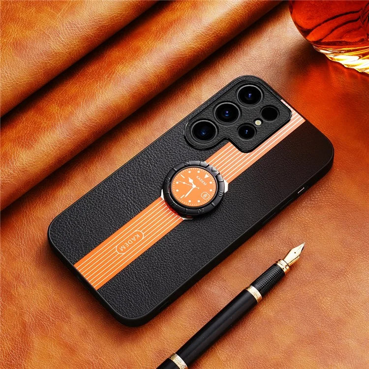KADEM For Samsung Galaxy S22 Ultra 5G Case Electroplating Anti-fall Kickstand Phone Protector