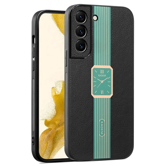 KADEM For Samsung Galaxy S22 5G Cover Leather+TPU+Acrylic Drop Protection Phone Case