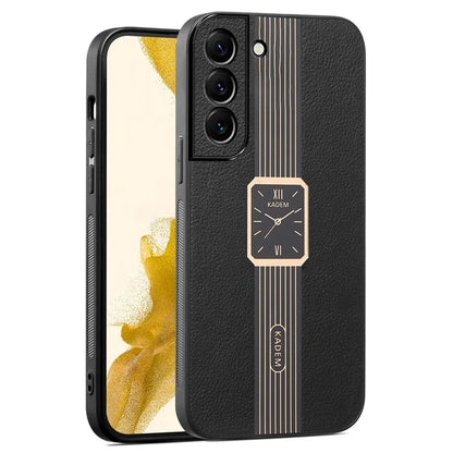KADEM For Samsung Galaxy S22 5G Cover Leather+TPU+Acrylic Drop Protection Phone Case