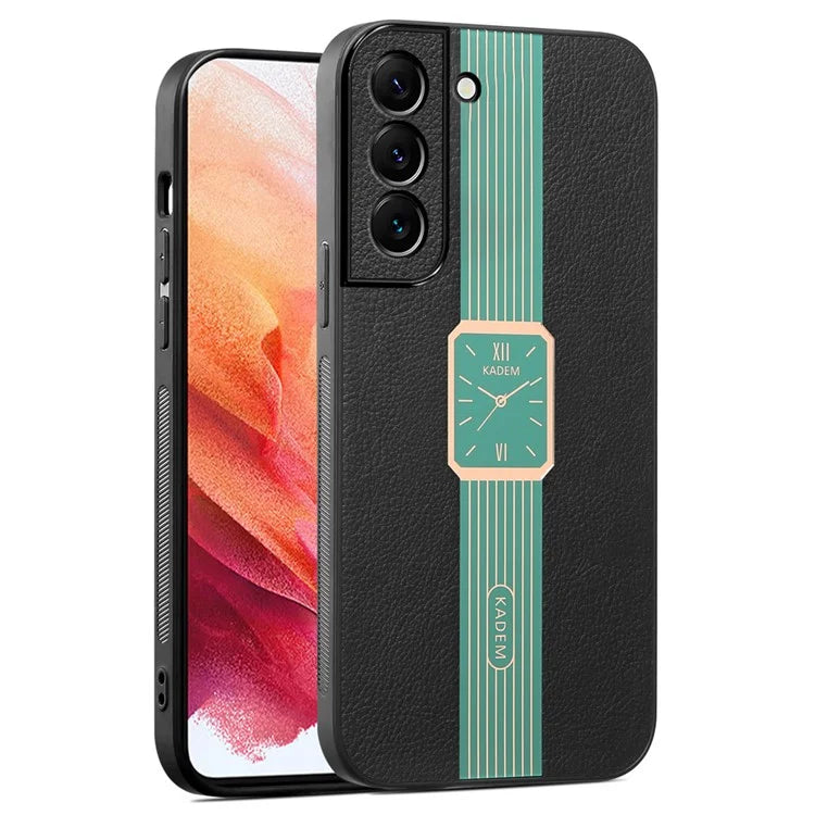 KADEM For Samsung Galaxy S21+ 5G Electroplating Case  Shockproof Leather+TPU+Acrylic Phone Cover