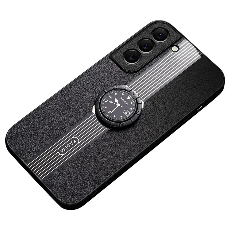 KADEM For Samsung Galaxy S21 FE 5G Case Watch Pattern Ring Kickstand Phone Cover