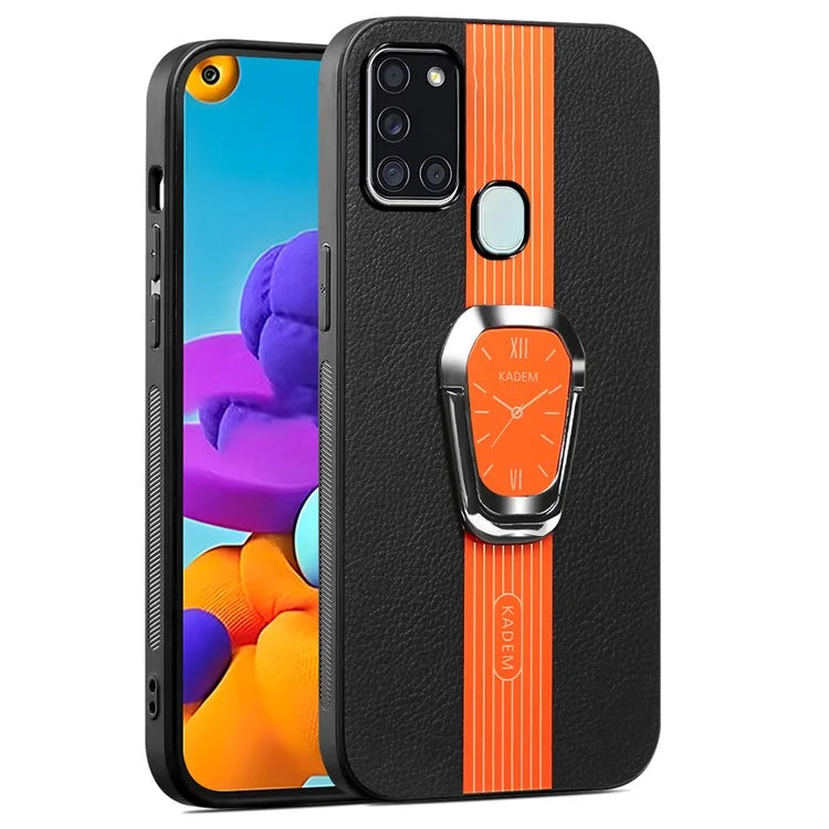 KADEM For Samsung Galaxy A21s Case Folding Kickstand Electroplating Phone Cover