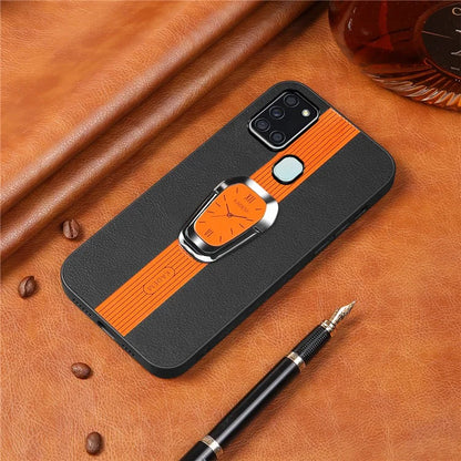 KADEM For Samsung Galaxy A21s Case Folding Kickstand Electroplating Phone Cover