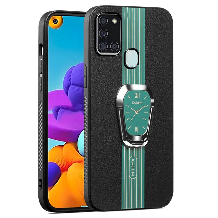 KADEM For Samsung Galaxy A21s Case Folding Kickstand Electroplating Phone Cover