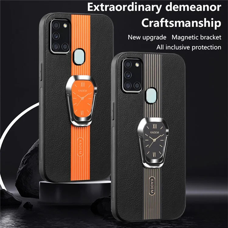 KADEM For Samsung Galaxy A21s Case Folding Kickstand Electroplating Phone Cover