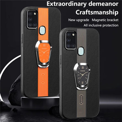 KADEM For Samsung Galaxy A21s Case Folding Kickstand Electroplating Phone Cover