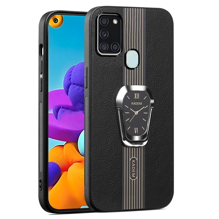 KADEM For Samsung Galaxy A21s Case Folding Kickstand Electroplating Phone Cover