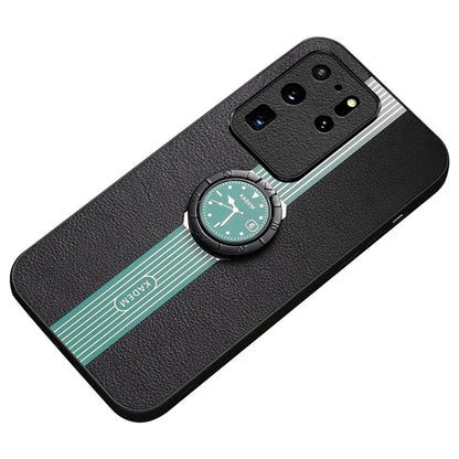 KADEM For Samsung Galaxy S20 Ultra Case PU Leather Coating TPU+Acrylic Cellphone Guard Cover