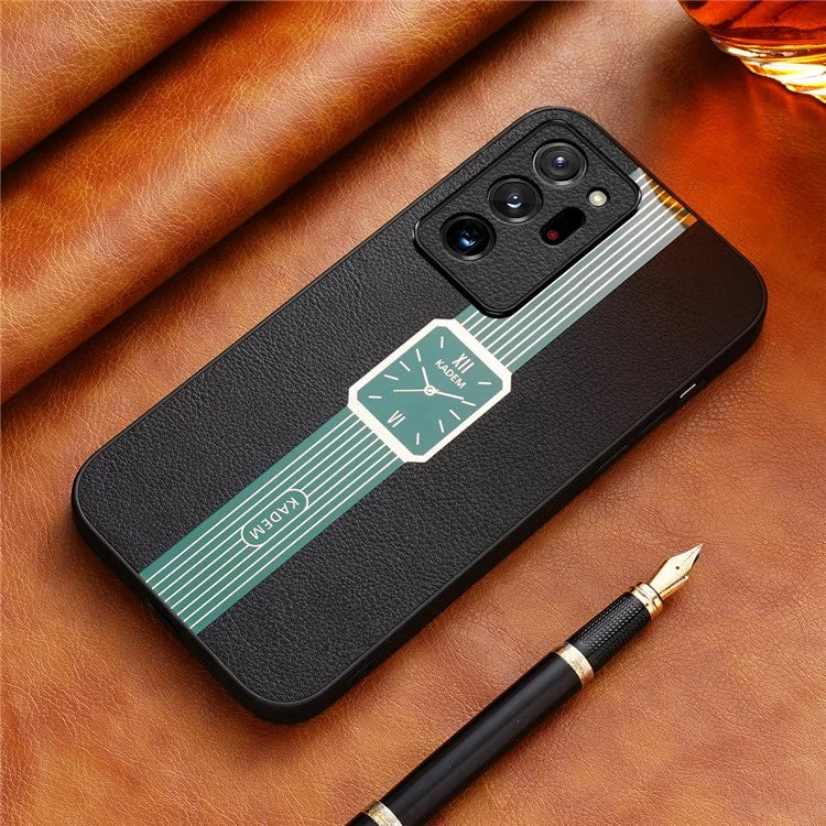 KADEM For Samsung Galaxy Note20 Ultra / Note20 Ultra 5G Cover Leather+TPU+Acrylic Hybrid Shell