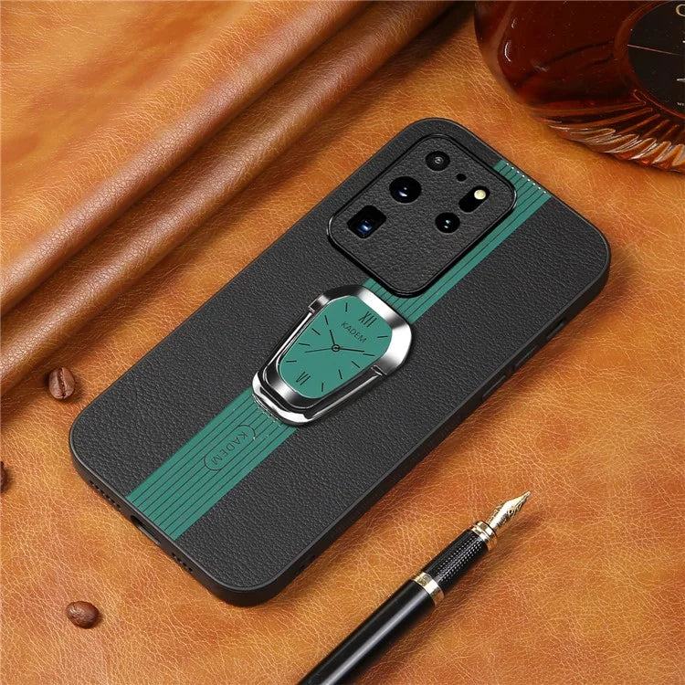 KADEM For Samsung Galaxy S20 Ultra Case Leather+TPU+Acrylic Folding Kickstand Cover