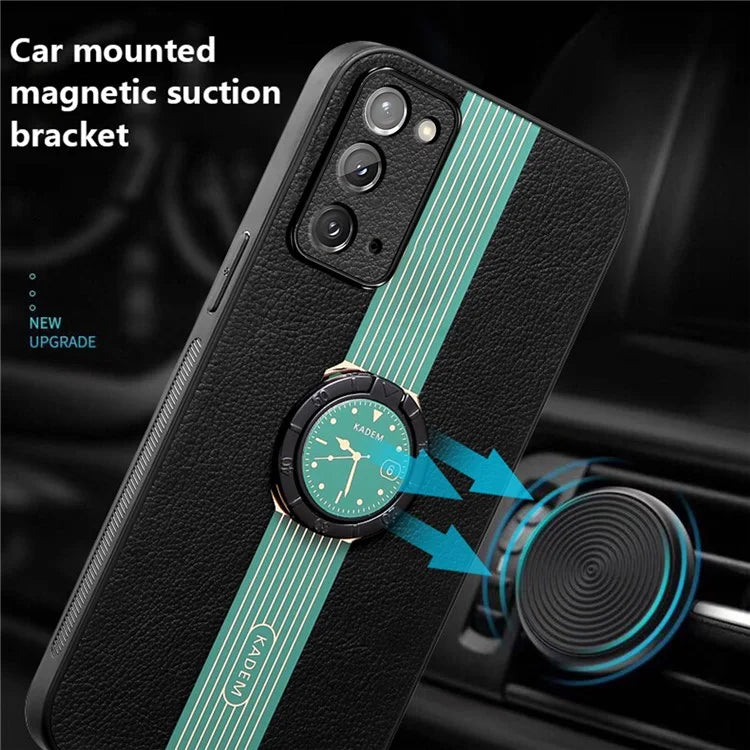 KADEM For Samsung Galaxy Note20 5G / Note20 Case Electroplated Ring Kickstand Cover