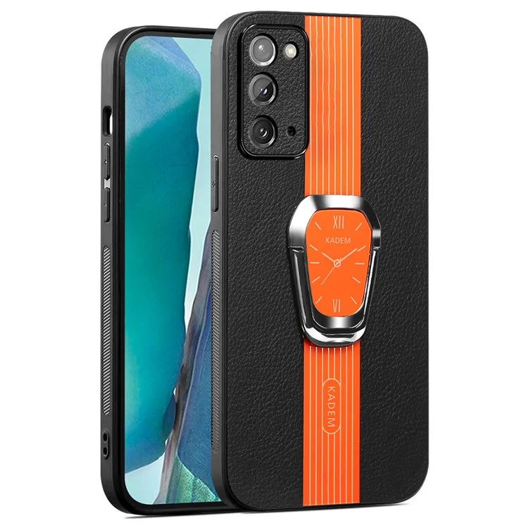 KADEM For Samsung Galaxy Note20 / Note20 5G Case Watch Pattern Folding Kickstand Phone Cover