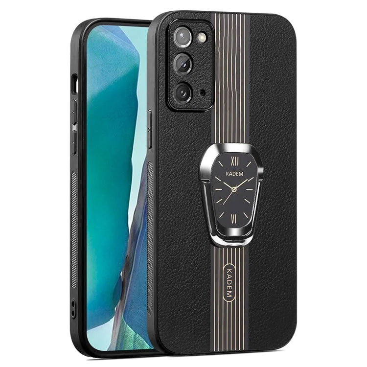 KADEM For Samsung Galaxy Note20 / Note20 5G Case Watch Pattern Folding Kickstand Phone Cover