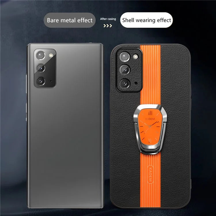 KADEM For Samsung Galaxy Note20 / Note20 5G Case Watch Pattern Folding Kickstand Phone Cover