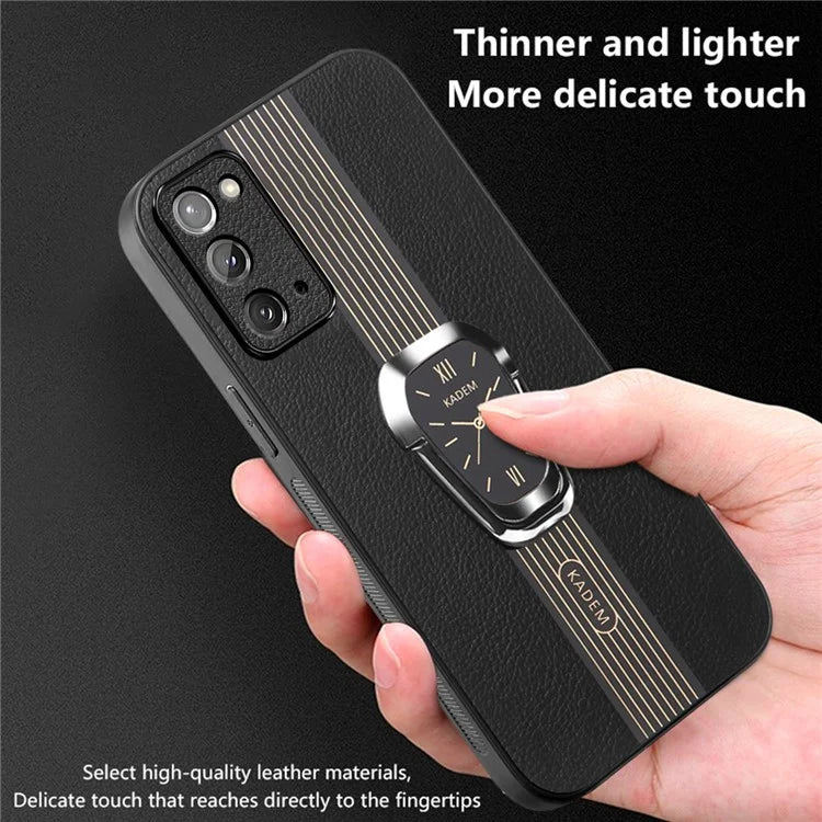 KADEM For Samsung Galaxy Note20 / Note20 5G Case Watch Pattern Folding Kickstand Phone Cover