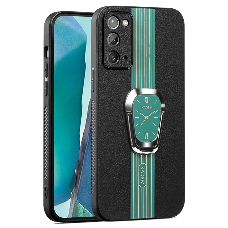 KADEM For Samsung Galaxy Note20 / Note20 5G Case Watch Pattern Folding Kickstand Phone Cover