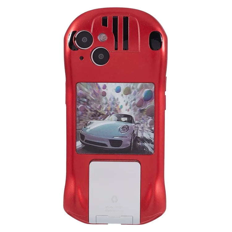 For iPhone 13 TPU Phone Case Kickstand Sports Car Shape Anti-Drop Cover